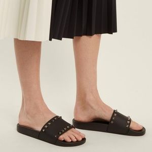 valentino rockstud pool slide